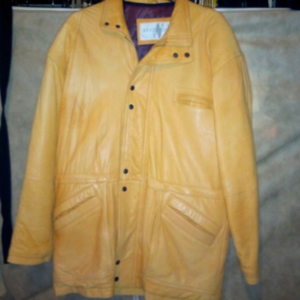 Leather coat